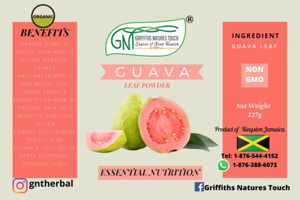 Guava leaf powder label